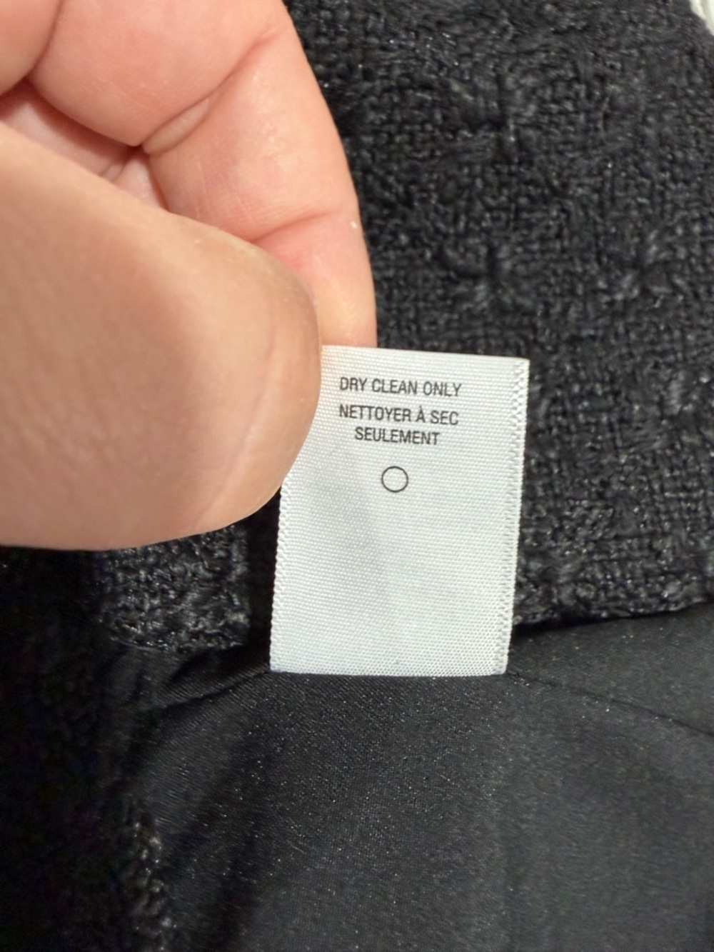Ricki's Black Bouclé Textured Round-Neck Button Up Front and Pockets Jacket - Picture 8 of 8